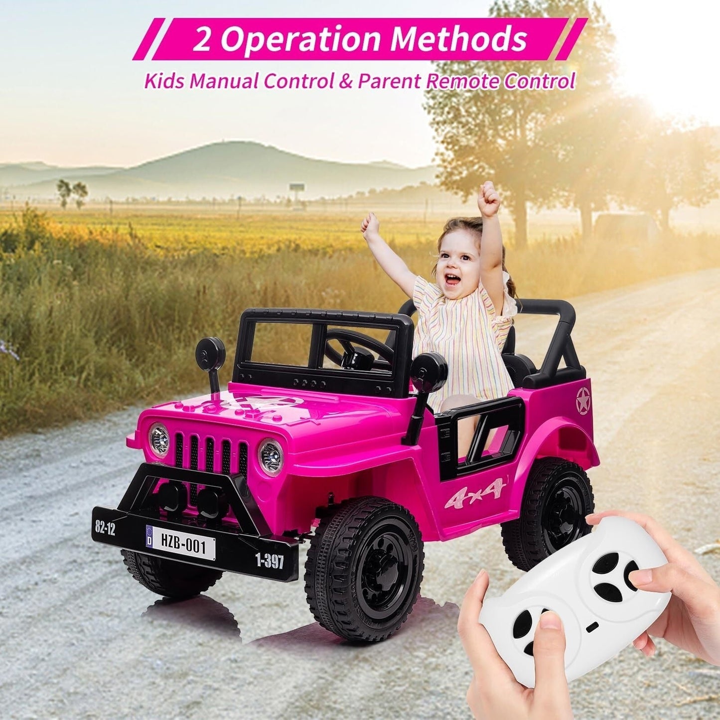 12V Kids Electric Ride-On Truck and Car with Remote Control