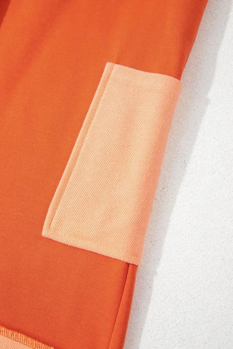 Dresses Love Salve Orange Romper Women's Daily Wear Casual V-Neck Pocket Summer Jumpsuit