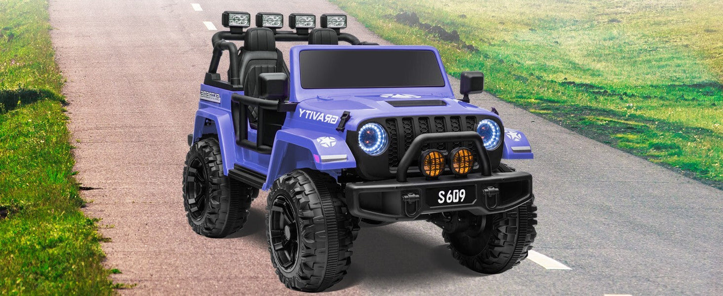 Kids Electric 12V Ride-On Jeep Truck with Remote Control and Powerful Battery