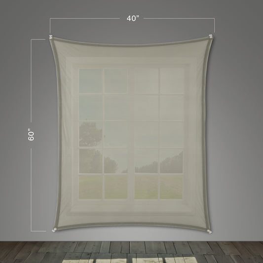 (40" x 60") Gray Door Holographic Rear Projection Screen with Mounting Hardware for Projecting Halloween Videos