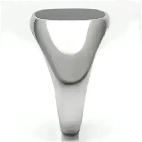 TK595 - High polished (no plating) Stainless Steel Ring with Epoxy in