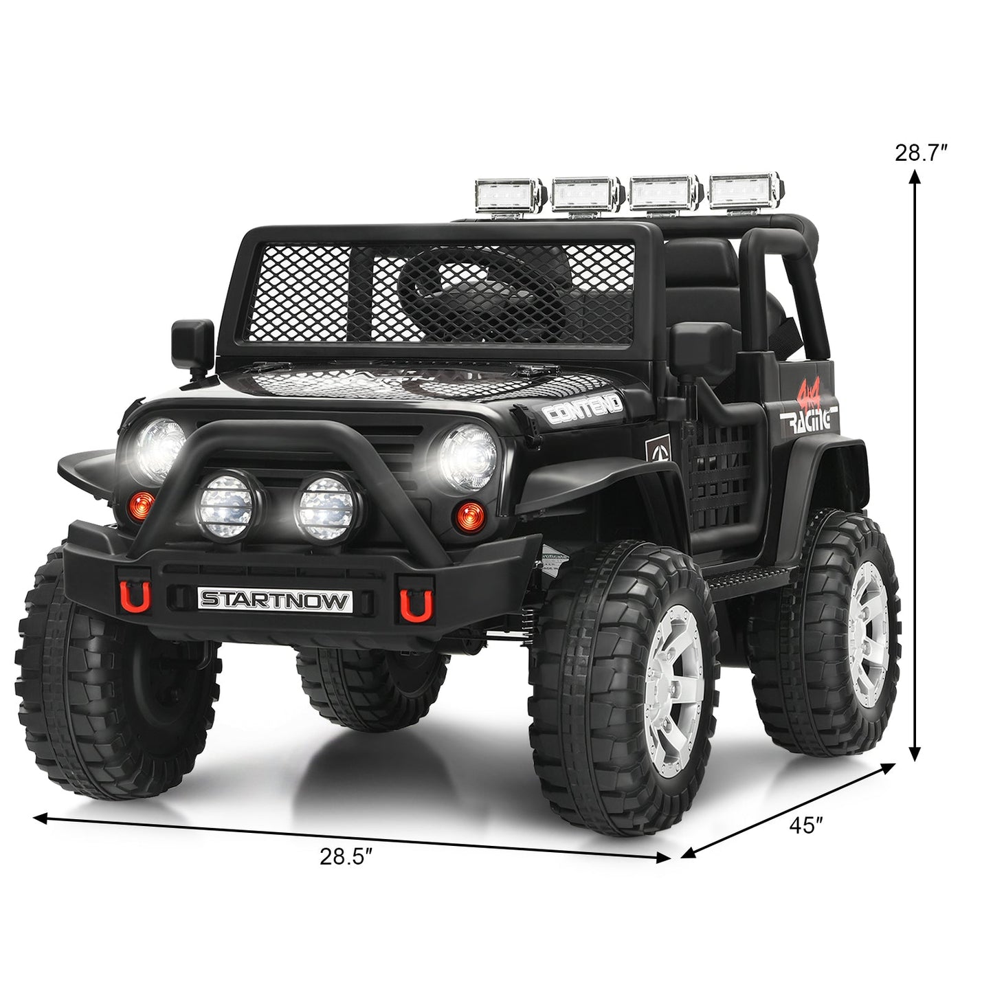 12V Electric Kids Ride-On Truck with Remote Control and Rechargeable Battery
