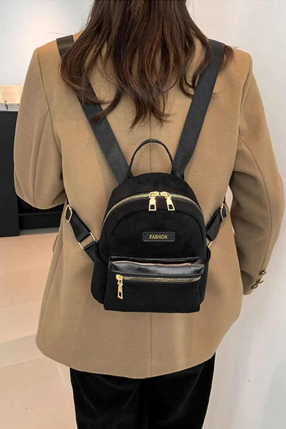 Accessories Trendsi Suede Mini Backpack Women's Stylish Accessory Adjustable Strap Bag