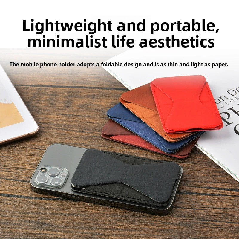 Magnetic Wallet Stand Compatible with iPhone 17/16/15/14/13/12 Series, Angle Adjustment & Magsafe Compatible Phone Stand