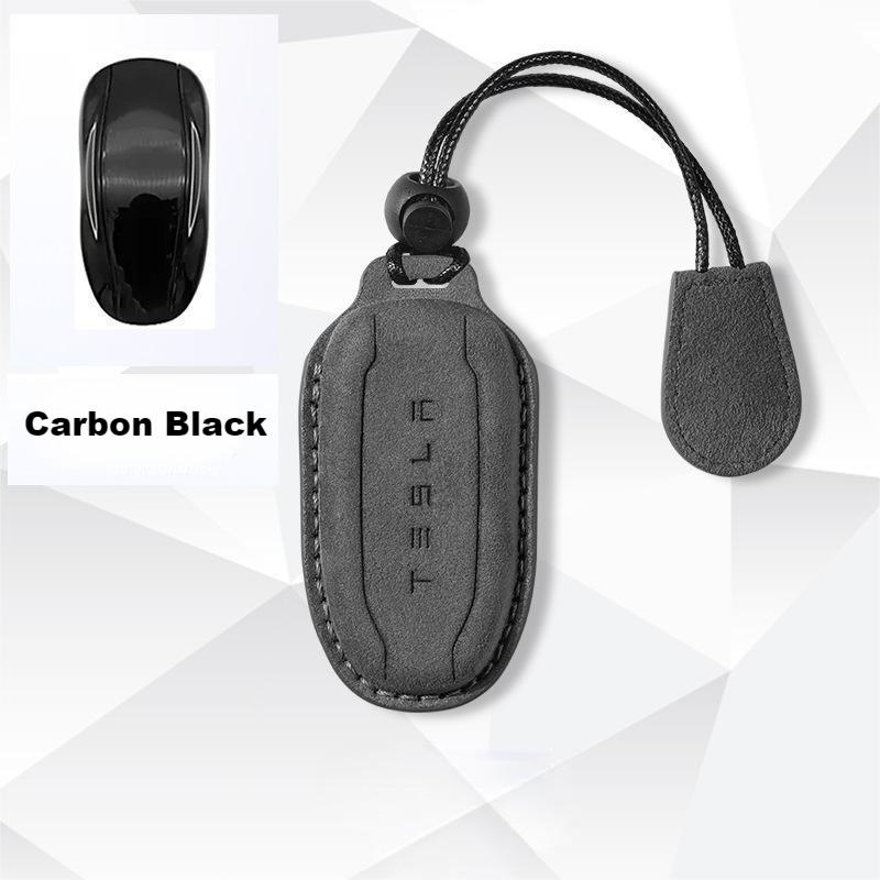 Alcantara Key Fob Case for Tesla | 3 Colors | Suede Texture | Key Belt | Premium Stitching