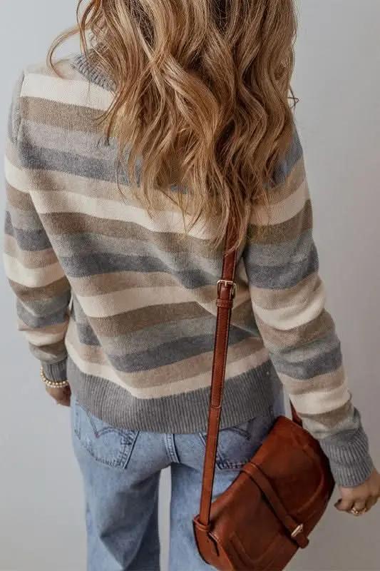 Sweaters YNIQUE Color Block Sweater Women's Fall Fashion Ribbed Knit Top