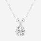 0.75 CTW Round Lab Grown Diamond Split Bail Solitaire Pendant in 14K White Gold Over Sterling