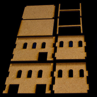Middle East Two Story Building With Removable Roof (MDF) - 15MMDF020-R