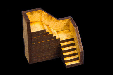 Stairs - 3 Per Kit (MDF) - 15MMDF052