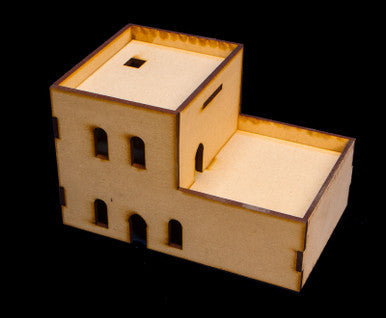 Middle East Two Story Building With Removable Roof (MDF) - 15MMDF121-R
