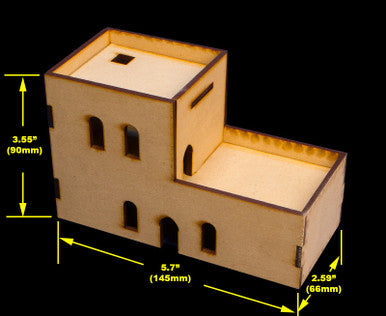Middle East Two Story Building (MDF) - 15MMDF120