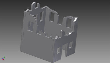 Ruined City Building (MDF) - 15MMDF260