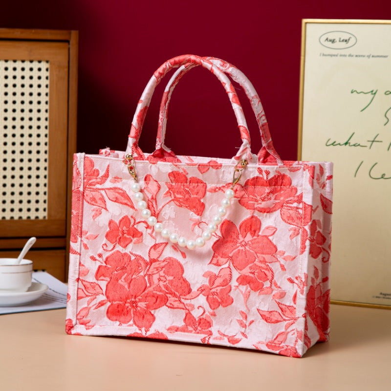 Relief-printed Souvenir Canvas Gift Bag