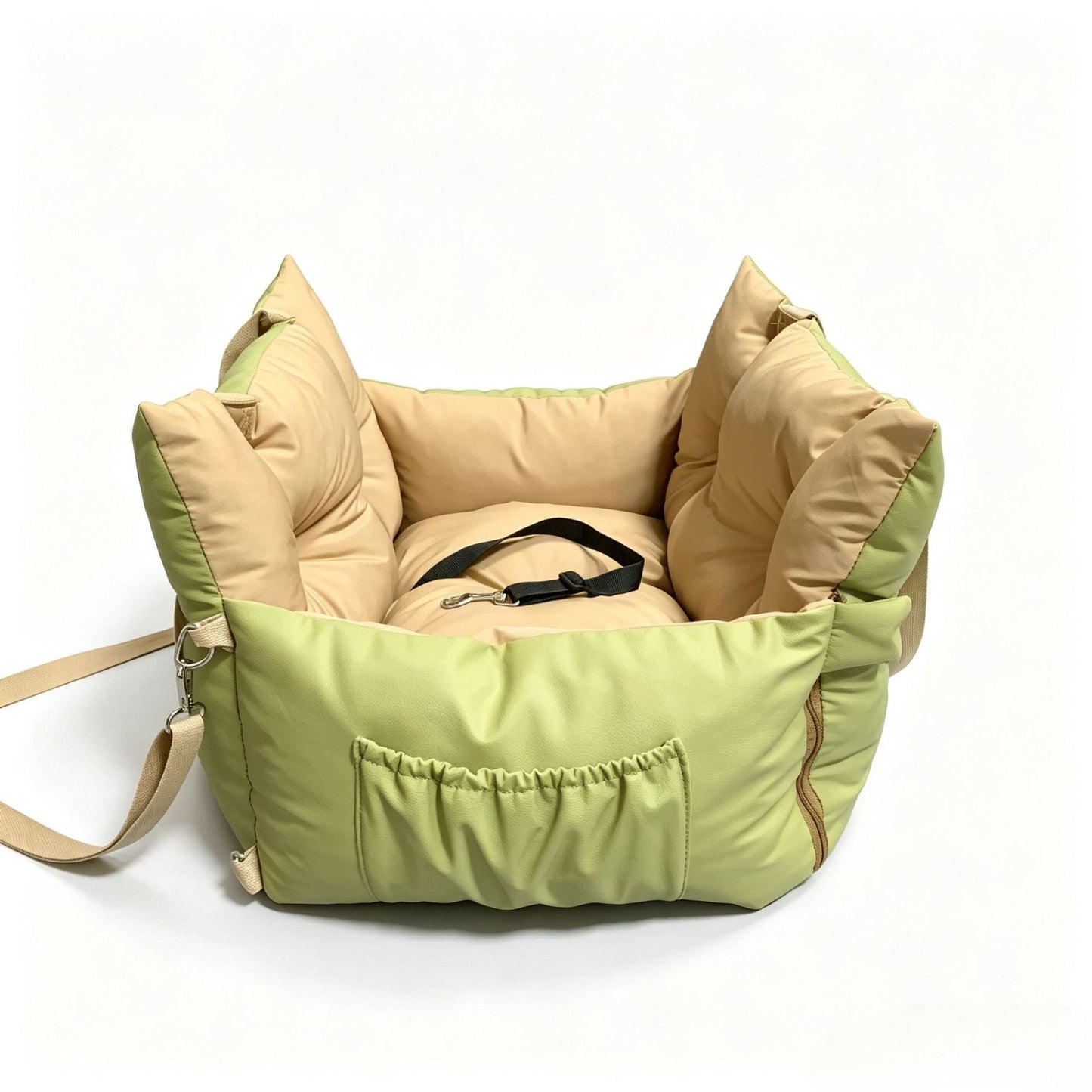 Waterproof Dog Car Seat Bed 2 In 1 Convertible Pet Travel Carrier Safety Booster Seat With Storage Pocket Washable Anti Slip Puppy Car Bed For Small Medium Dogs Reversible 2 Sided Design