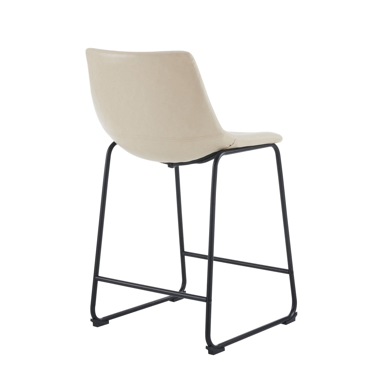 Vintage Style Armless Industrial Counter Stool Set of 2