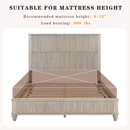 Platform Bed Frame With Tall Headboard