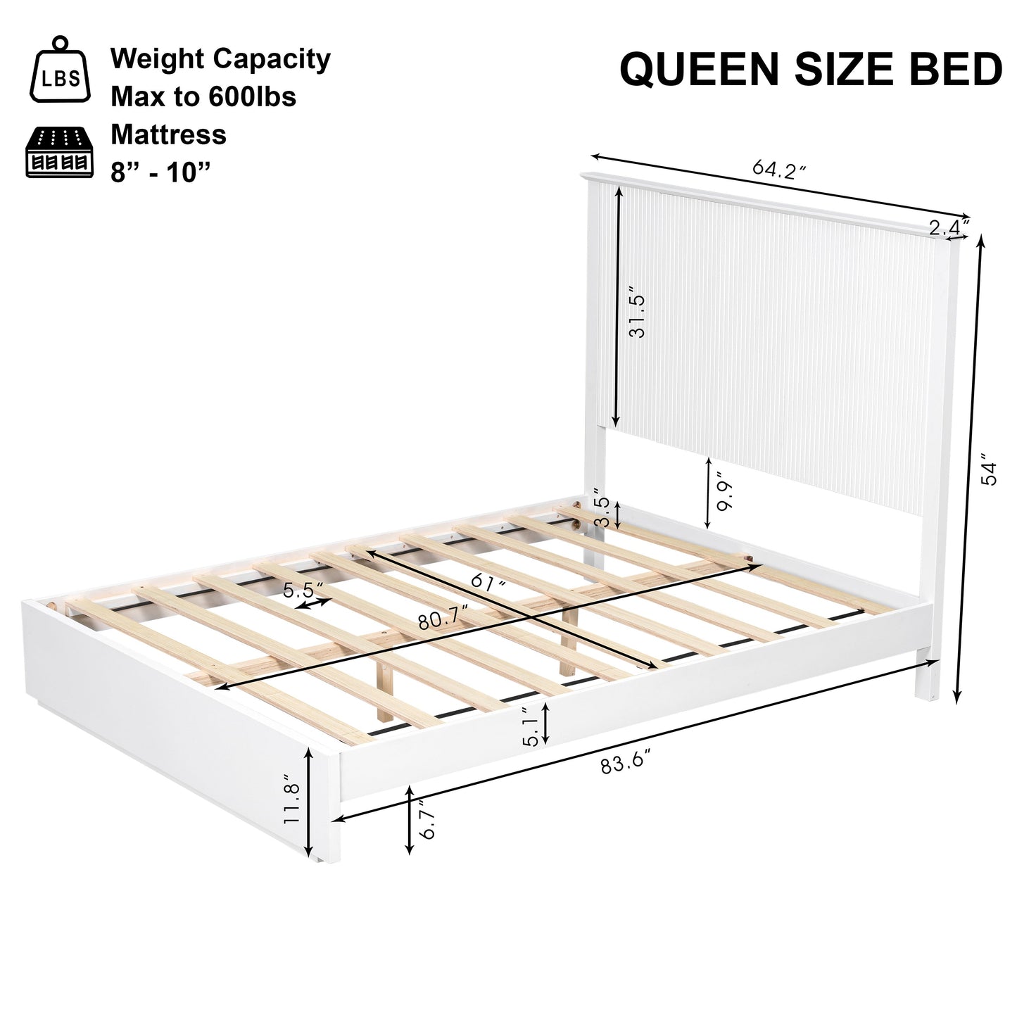 Stylish Queen Size Bed Frame