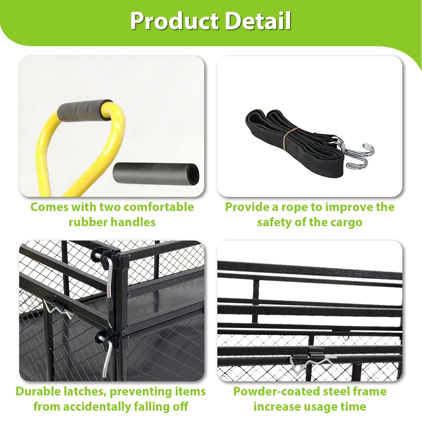 Steel Garden Cart, Heavy Duty 1400 lbs Capacity