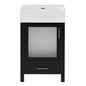 Bathroom Vanity With Ceramic Sink And Ample Storage, Ideal For Small Bathrooms