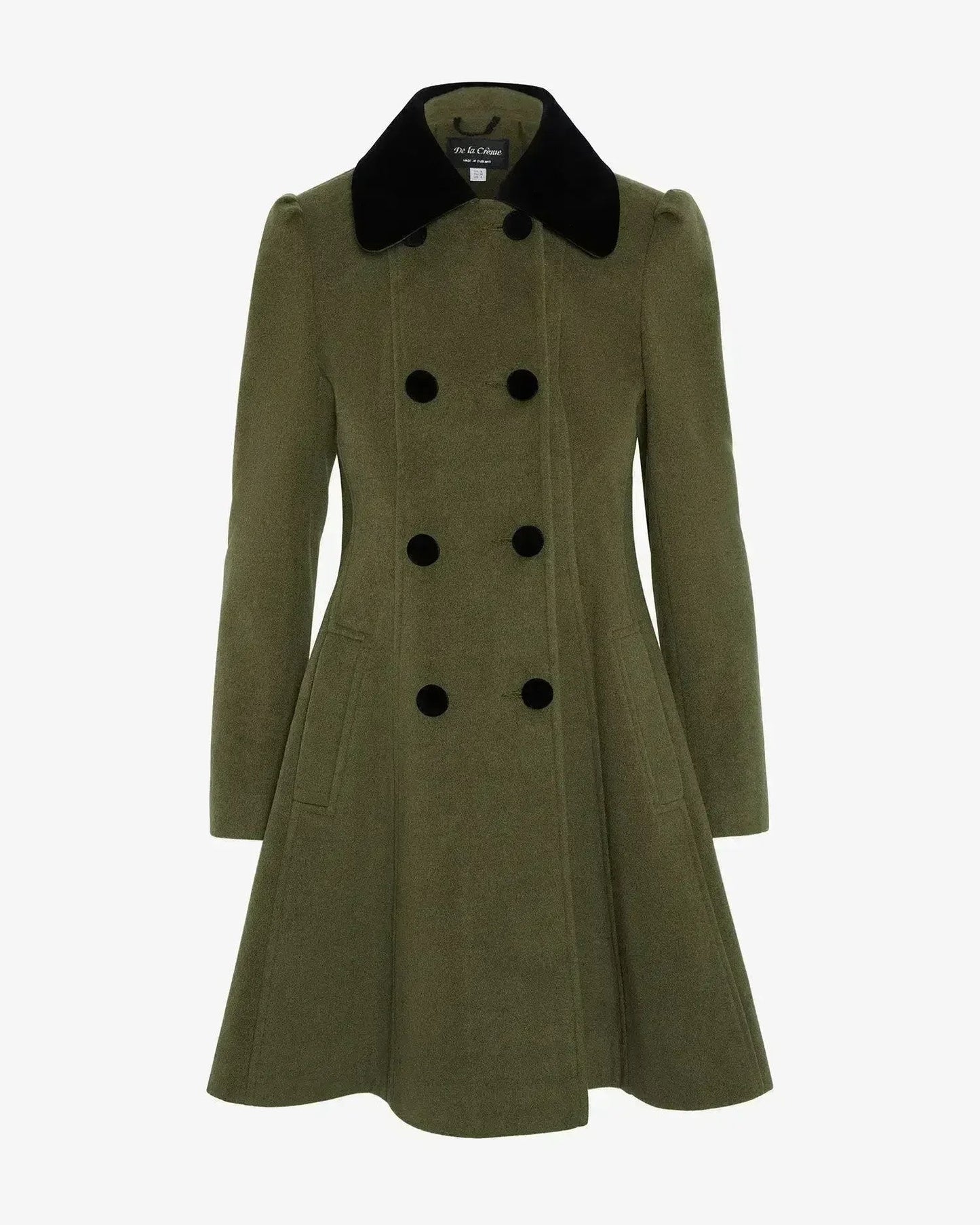 Velvet Trim Skater Coat - Royal Inspired | Femstylo