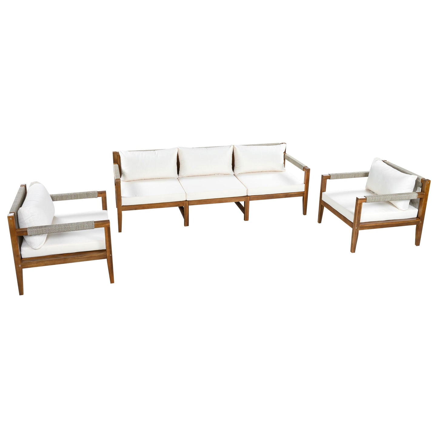 3 Piece Outdoor Sectional Sofa Set