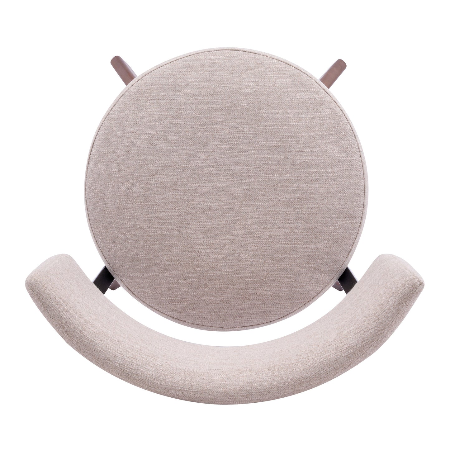 Modern Upholstered Dining Chairs with Curved Back