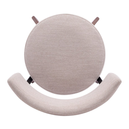 Modern Upholstered Dining Chairs with Curved Back