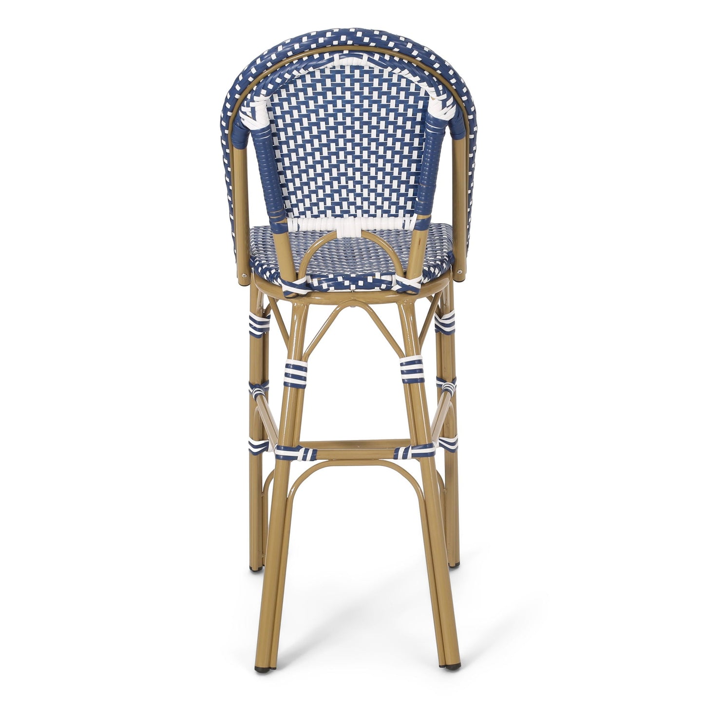 Outdoor PE Rattan French Barstool Set
