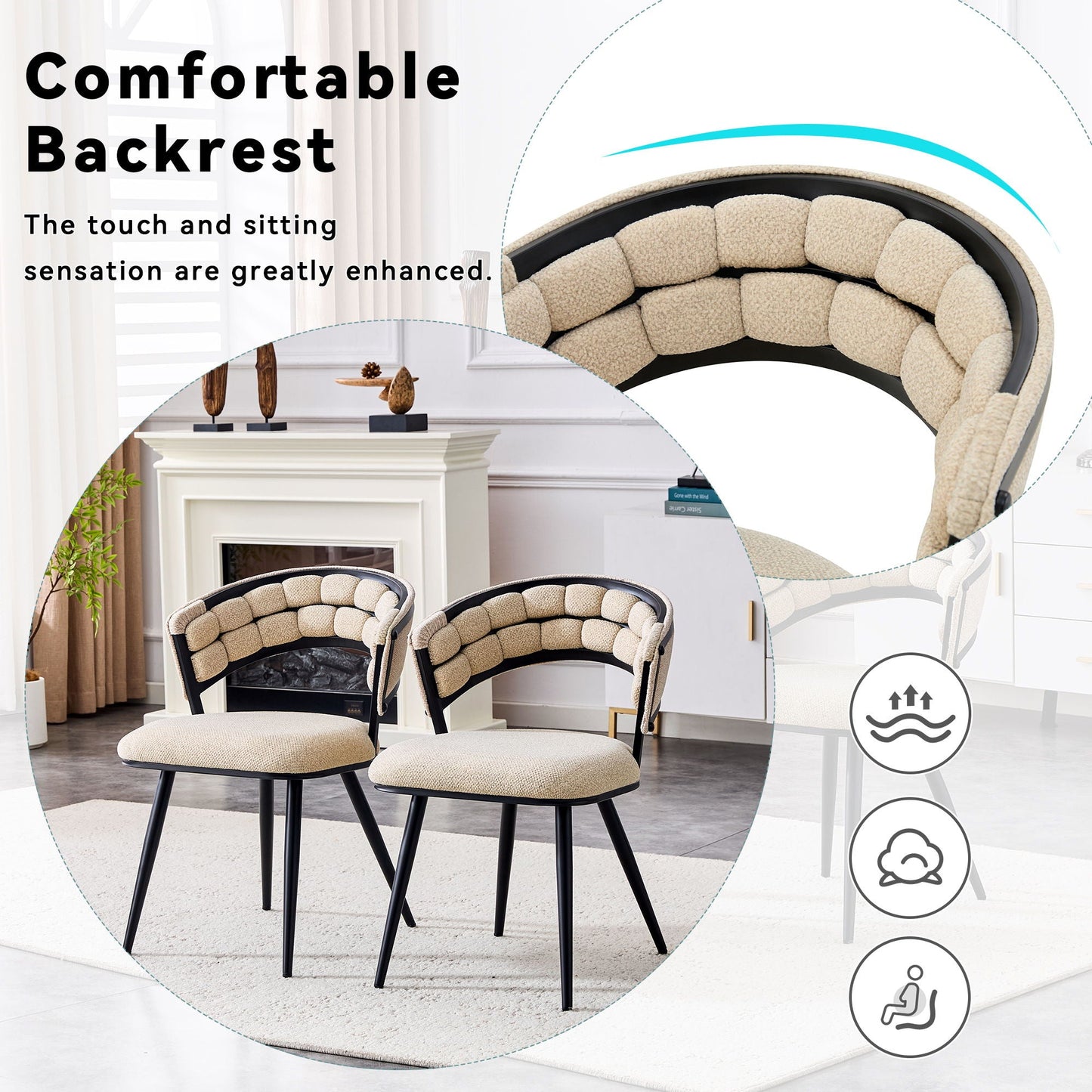 Dining Chairs For Dining Room & Kitchen (Set of 2)