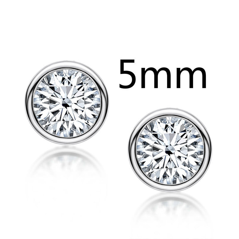 Celestial Sparkle™ | Personalized 925 Sterling Silver Moissanite Studs (0.5–2 Carat)