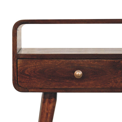 Solid Wood Curved Console Table