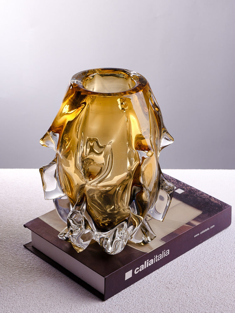 Creative Crystal Glass Vase Flower Arrangement Art Ornaments