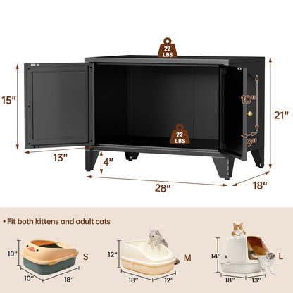Metal Cat Litter Box Enclosure