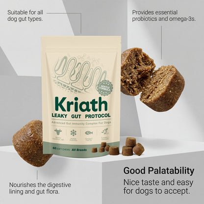 Kriath Dog Intestinal Care Complex Supplement For Nutritional Support, Softening Hair, Daily Protection, And Convenient Feeding