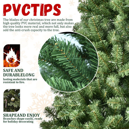 7ft Pre-Lit PVC Christmas Tree with 400 UL Lights