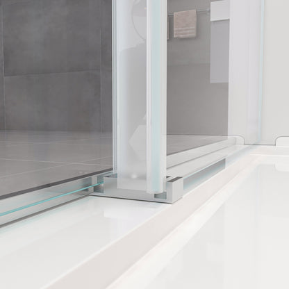 Double Sliding Frameless Soft-Close Shower Door