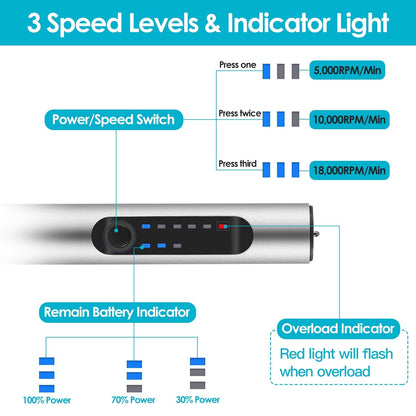 Electric Engraving Pen with 33Pcs Burr Bits 5Pcs Stencils 3 Gears Speed Rechargeable Cordless Professional Engraver Etching Machine For Jewelry Glass