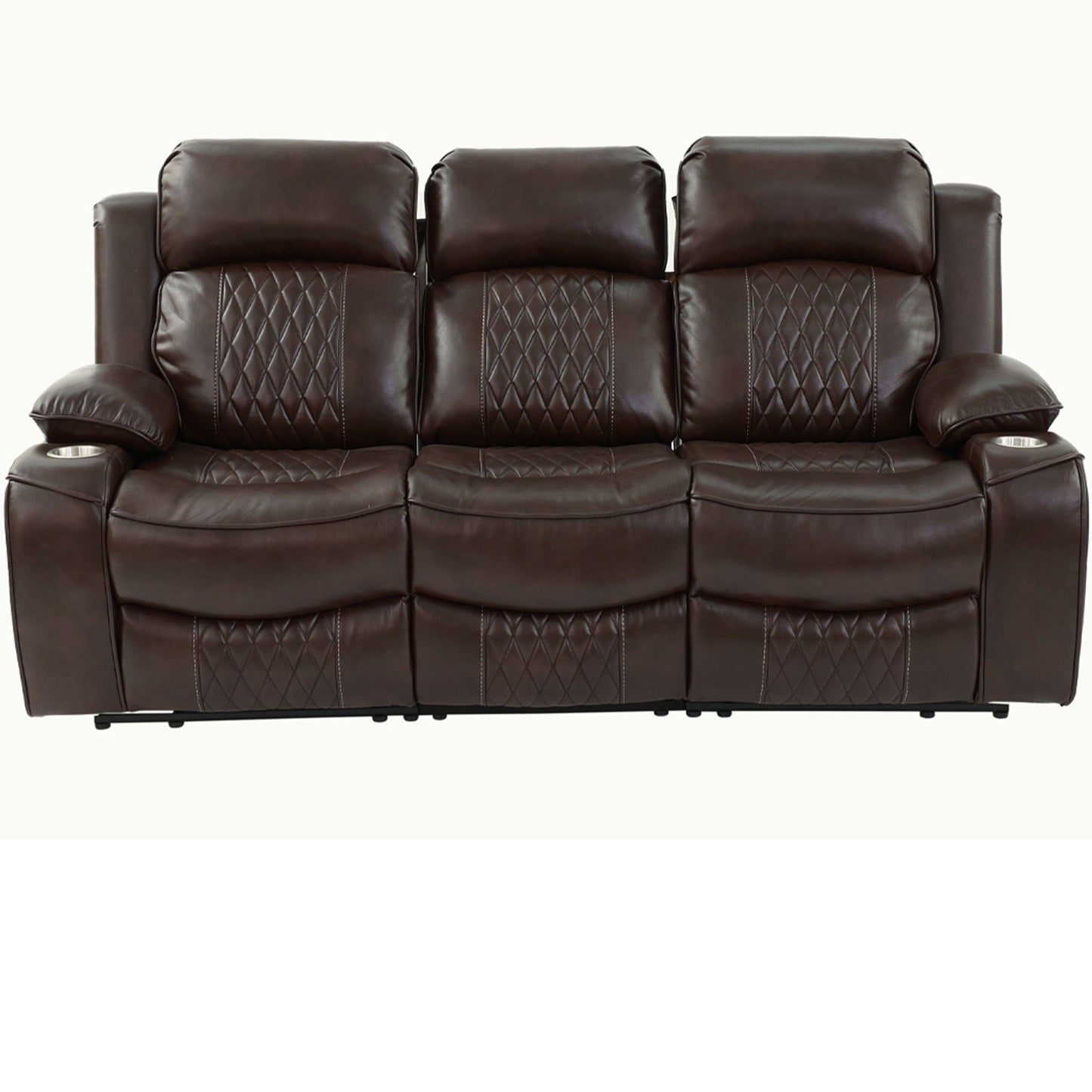 Power Motion Living Room Set With USB Port, Adjustable Headrest, Cup Holder