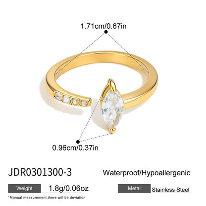 Four Style Zircon Ring Collection