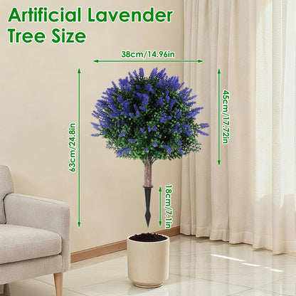 2PCS Artificial Topiary Trees with Ground Spikes, UV Resistant