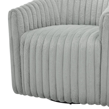 Alexa - Barrel Swivel Chair - Gray
