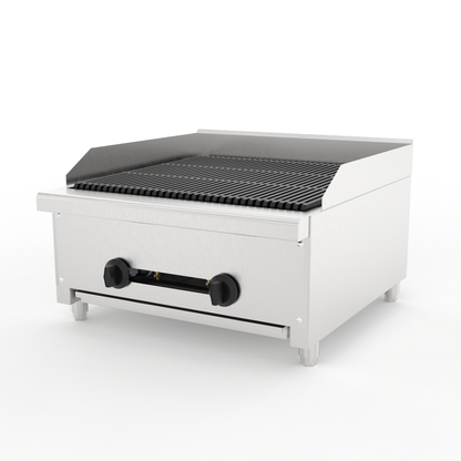 24 Inch Commercial Gas Lava Rock Charbroiler