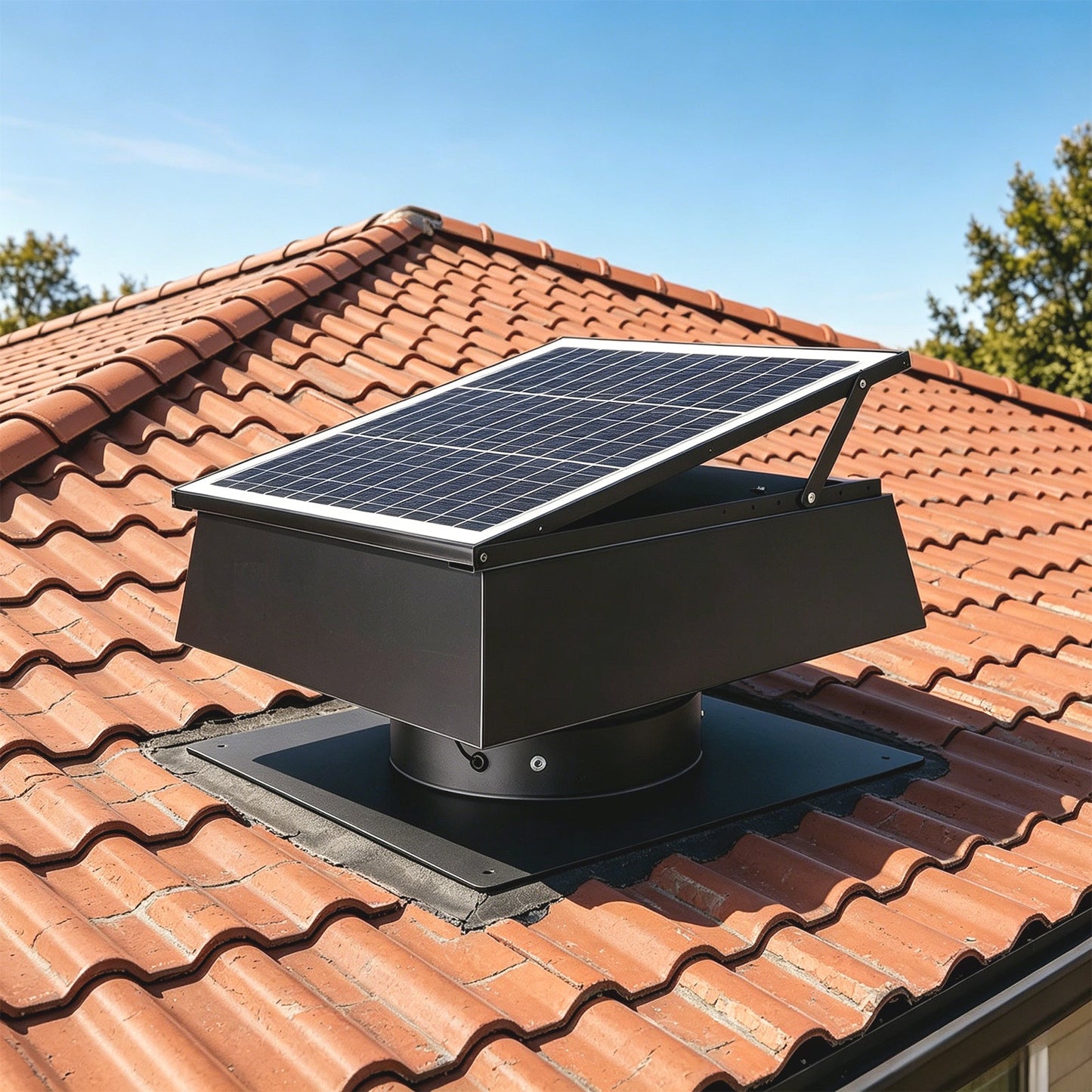 12 Inch Trapezoidal Adjustable Solar Roof Vent Fan
