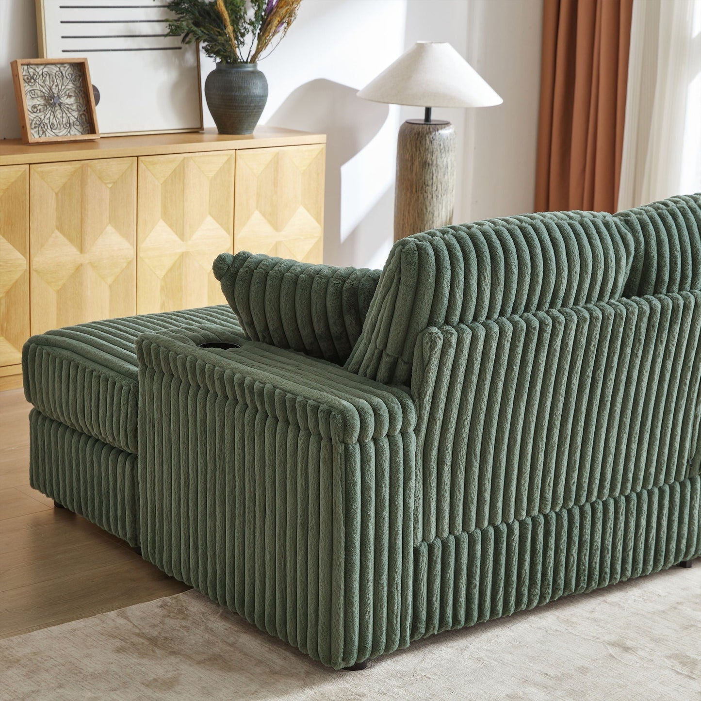 3 Seater Sofa With 2 Ottomans For Living Room