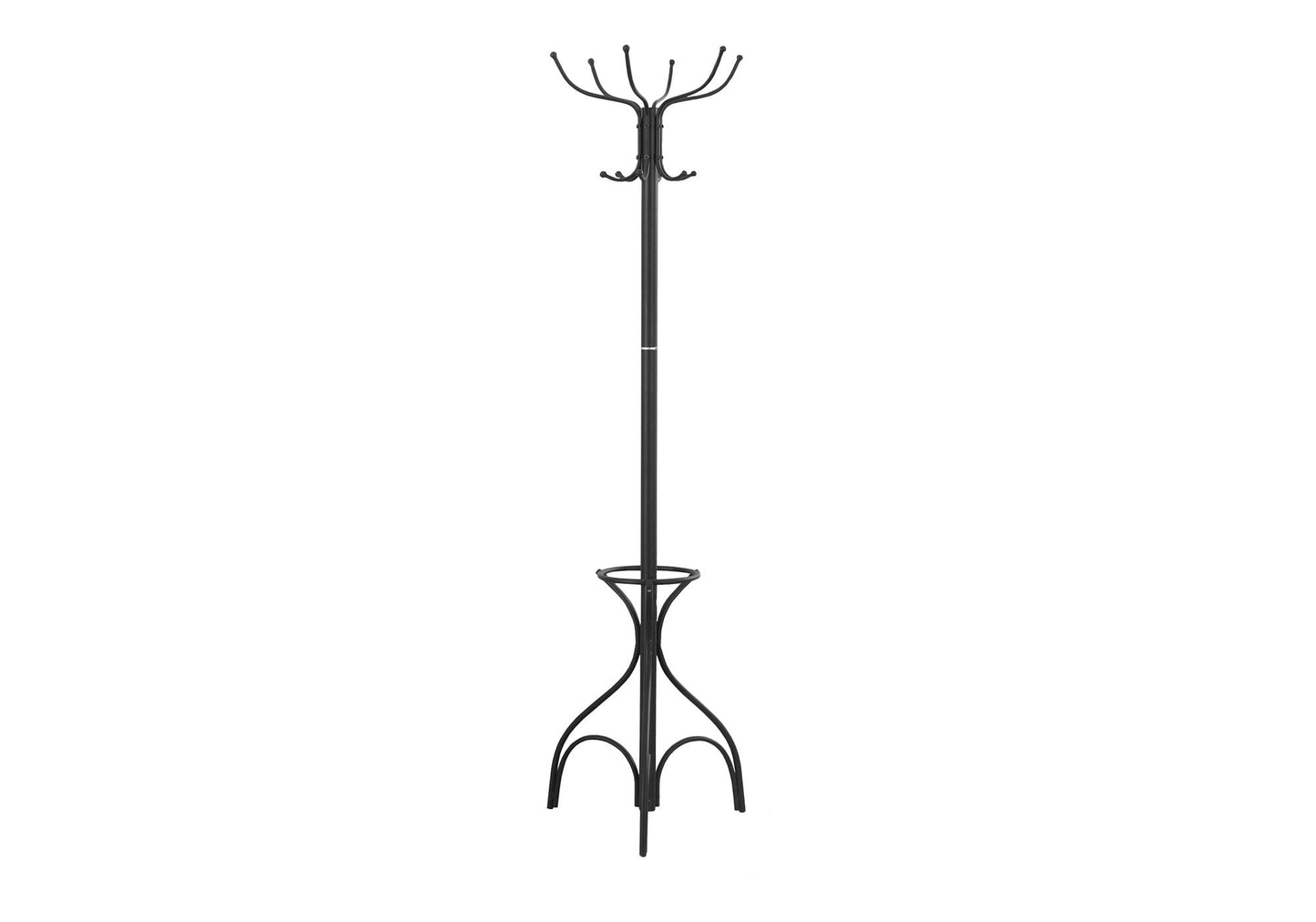 Coat Rack Hall Tree with 12 Hooks and Umbrella Holder