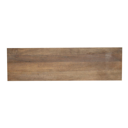 55x16x22.5" TV Cabinet With Recycled Wood 2 Door