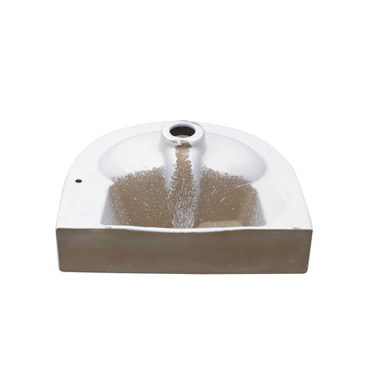 Wall Mounted Bathroom Sink With Towel Bar And Faucet - White / Black