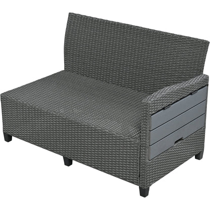 Tomax 5-Piece Outdoor Patio Rattan Sofa Set