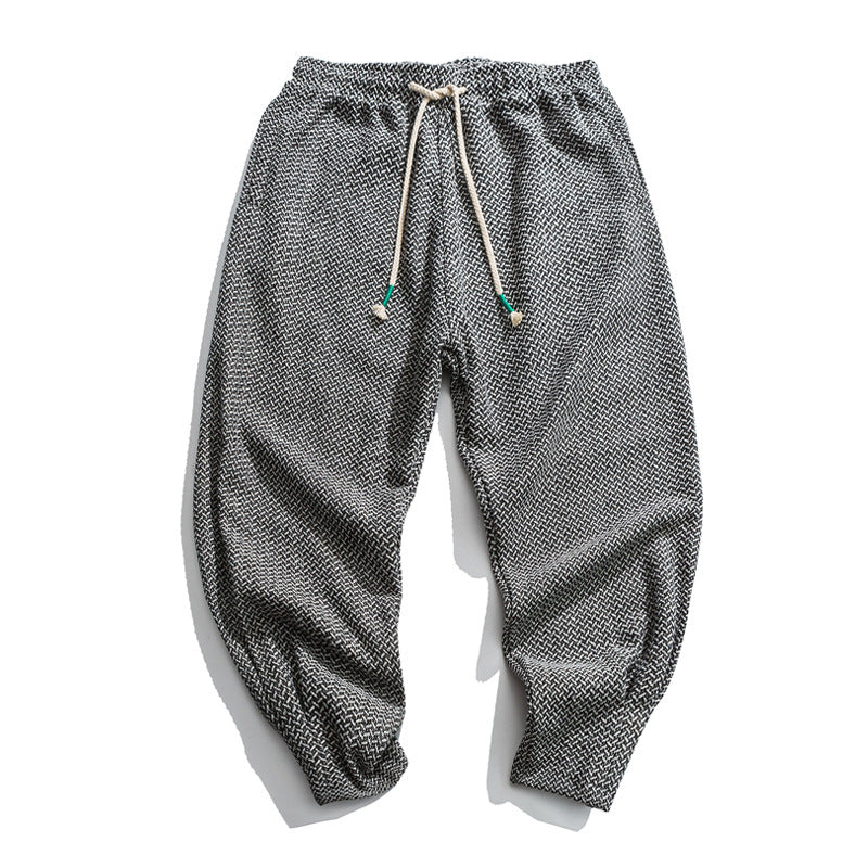 Retro-textured Woolen Thickened Casual Pants