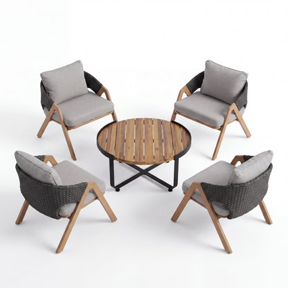 4-Person Patio Conversation Set with Cushions